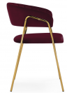 Woodville Стул на металлокаркасе "Kamelia" вино красный / золотой | Ширина - 60; Глубина - 52; Высота - 79 см