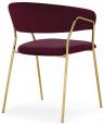 Woodville Стул на металлокаркасе "Kamelia" вино красный / золотой | Ширина - 60; Глубина - 52; Высота - 79 см
