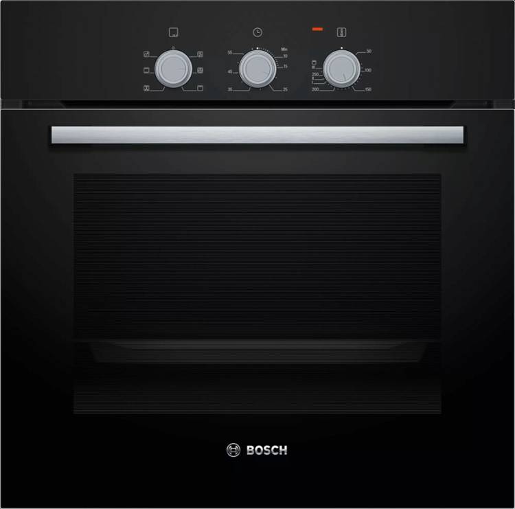 Духовой шкаф электрический Bosch HBF011BA0Q / Размеры (ВхШхГ) 59.5 х 59.4 x 54.8 см, 66 л, независимый, до 275 °C, гриль, конвекция, черный / Global