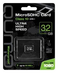 Карта памяти QUMO MicroSDHC 32GB Сlass 10 UHS-I ,3.0 без адаптером SD, черно-красная картонная упаковка
