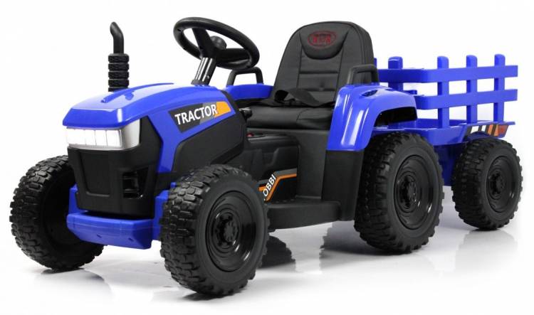 Детский электромобиль H888HH Синий Трактор | Скорость: вперед высокая и низкая + назад, 2-7 км/ч, коробка автомат | Размер собранного изделия: 84,5*50*52,5см