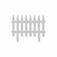 Забор декоративный Grinda "Классика", 28x300см, белый 422201-W