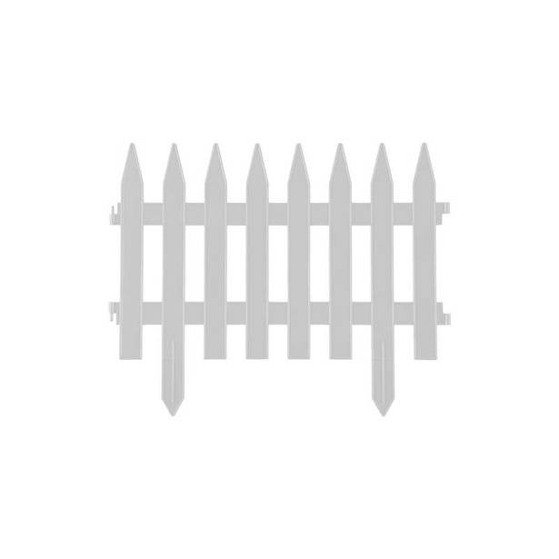 Забор декоративный Grinda "Классика", 28x300см, белый 422201-W