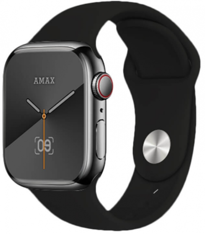 Умные часы Wearfix Amax 9 Max/ 128м/ 200 мАч/ беспроводная зарядка, black