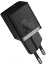 Baseus Сетевое зарядное устройство GaN5 Fast Charger(mini) | Цвет: Черный | Мощность: 30Вт | Разъём: USB-C | Максимальный ток: 3A | Материал : АБС пластик