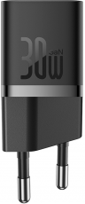 Baseus Сетевое зарядное устройство GaN5 Fast Charger(mini) | Цвет: Черный | Мощность: 30Вт | Разъём: USB-C | Максимальный ток: 3A | Материал : АБС пластик