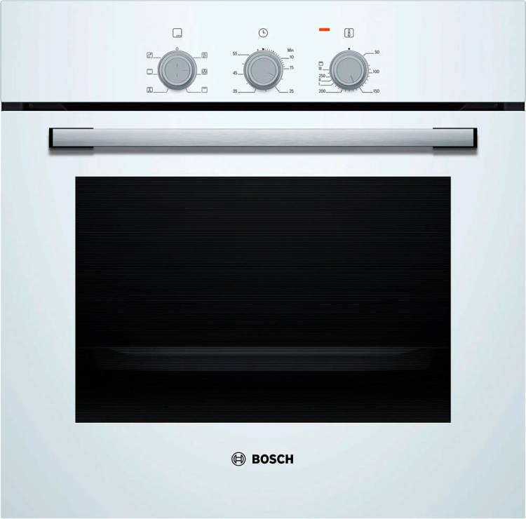 Духовой шкаф электрический Bosch HBF011BV0Q / Размеры (ВхШхГ) 59.5 х 59.4 x 56.7 см, 66 л, независимый, до 275 °C, гриль, конвекция, белый / Global