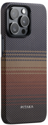 Рitaka Чехол Fusion Weaving MagEZ 5 для iPhone 15 Pro - Sunset 