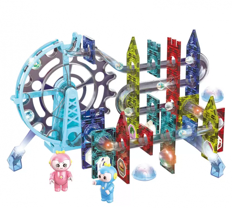 Магнитный конструктор со световыми и звуковыми эффектами, 129 деталей