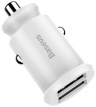 Автомобильное зарядное устройство BASEUS Grain C-8K, 2*USB, 3.1A, 30 Вт, белый CCALL-ML02