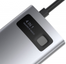 Baseus Хаб/Адаптер Metal Gleam Series 4-in-1 CAHUB-CY0G | Цвет: Серый | 4 Различных порта: Type-C - USB3.0+USB2.0+HDMI+Type-C PD | Компактные размеры | Встроенный кабель USB-C | Материал: Алюминиевый сплав