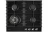 Варочная поверхность HIBERG VM 6021 B / конфорок - 4 шт, решетки - чугун, панель - закаленное стекло, электроподжиг, газ-контроль.