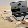 Хаб/ Переходник/Адаптер BASEUS Starjoy Series 7-in-1, Разветвитель, Type-C - 3xUSB3.0+ 2*HDMI+PD+RJ45, серый WKWG040113
