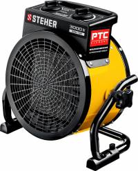 Электрическая тепловая пушка STEHER, 3 кВт, эффективен для помещения с площадью 30 кв.м