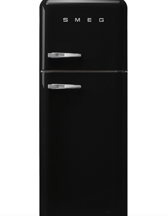 Smeg FAB30RBL5 | Отдельно-стоящий двухдверный холодильник | Черный | Размеры: 172 x 60 x 72.8 см | Полезный объем холодильника: 292 л | Коллекция: стиль 50-х годов | Класс энергопотребления: A+++