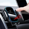 Автомобильный держатель BASEUS Light Electric, с беспроводной зарядкой, 15W, черный, на воздуховод+присоска, Qi WXHW03-01