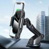 Автомобильный держатель BASEUS Light Electric, с беспроводной зарядкой, 15W, черный, на воздуховод+присоска, Qi WXHW03-01
