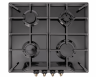 Газовая варочная поверхность Gefest ПВГ 1212 К83 / конфорок - 4 шт, решетки - чугун, панель - эмалированная сталь, электроподжиг, газ-контроль, черный / Global