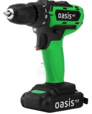 Oasis аккумуляторная дрель-шуруповерт AS-18V ,емкость аккумулятора - 1.3 А·ч , количество аккумуляторов - 2 шт. ,  напряжение аккумулятора - 18 В.