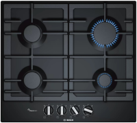 Bosch Газовая варочная панель PCP6A6B90R | Размеры: ширина 60 см | Регулировка пламени: FlameSelect (девять уровней мощности) | Выполнена из металла с эмалированным покрытием | Global