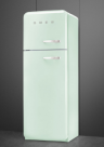 Smeg FAB28RPG5 | Отдельностоящий двухдверный холодильник | Пастельный зеленый | Полезный объем: 270 л | Размеры: 153 x 60.1 x 72.8 см | Стиль: 50-х годов