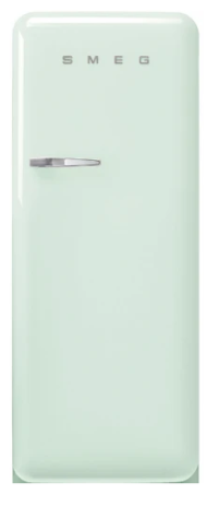 Smeg FAB28RPG5 | Отдельностоящий двухдверный холодильник | Пастельный зеленый | Полезный объем: 270 л | Размеры: 153 x 60.1 x 72.8 см | Стиль: 50-х годов