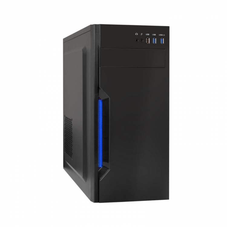 Корпус Miditower ExeGate XP-333U Black, ATX, <XP600, Black,120mm>, 1*USB+2*USB3.0, Audio <EX283080RUS>