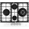 Варочная поверхность HIBERG VM 6145 W / конфорок - 4, решетки - чугун, панель - закаленное стекло, электроподжиг, газ-контроль, белый