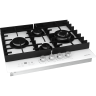 Варочная поверхность HIBERG VM 6145 W / конфорок - 4, решетки - чугун, панель - закаленное стекло, электроподжиг, газ-контроль, белый