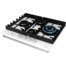 Варочная поверхность HIBERG VM 6145 W / конфорок - 4, решетки - чугун, панель - закаленное стекло, электроподжиг, газ-контроль, белый