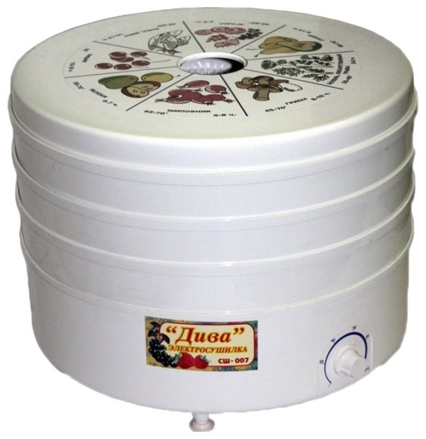 Сушка для фруктов и овощей Ротор Дива СШ-007 (цв.упак) 3под. 520Вт белый