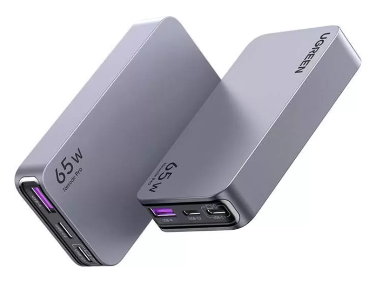 Ugreen  X753 (25356)Nexode Pro 65W Ultra Slim USB-A+2*USB-C GaN Tech Fast Charger EUСетевое зарядное устройство. Цвет: серый