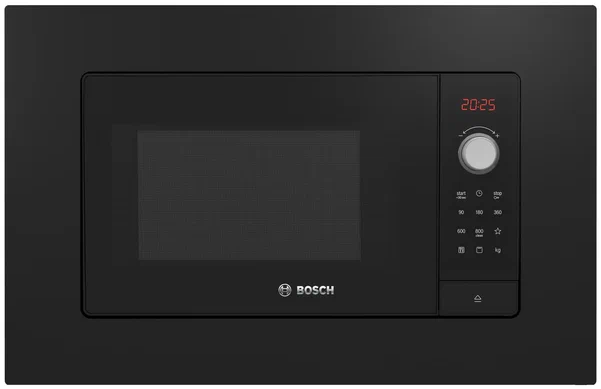 Bosch Встраиваемая микроволновая печь BEL653MB3 | Объем: 25 литров | Максимальная мощность: 800 Вт | Габариты (ШxВxГ): 59.5x38.2x37.5 см | Global