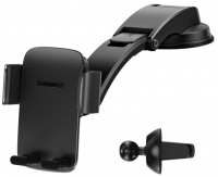 Автомобильный держатель BASEUS Easy Control Pro Clamp (a set), черный, на воздуховод+приборную панель SUYK010001