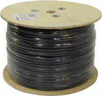 Кабель UTP 4 пары кат.5e Exegate 100% медь, 24AWG, внешн., с тросом, катушка 305м, черн., PE 190974