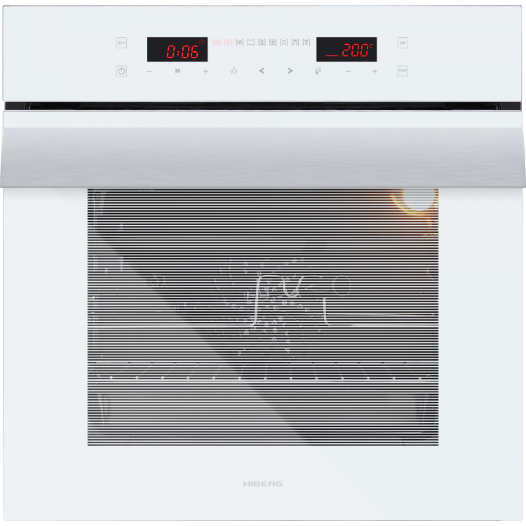 Духовой шкаф HIBERG VM 6192 W / 67 л, независимый, до 250 °C, дисплей, гриль, конвекция.