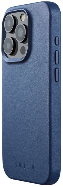 Mujjo Кожаный чехол с Magsafe для iPhone 15 Pro,Monaco Blue