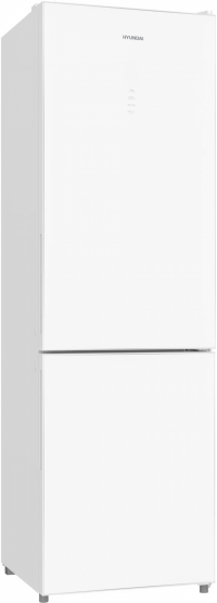 Hyundai двухкамерный холодильник CC3585F | объем: 378 л | No Frost | размеры ВxШxГ: 193.5x59.5x63.5 см | цвет: белое стекло