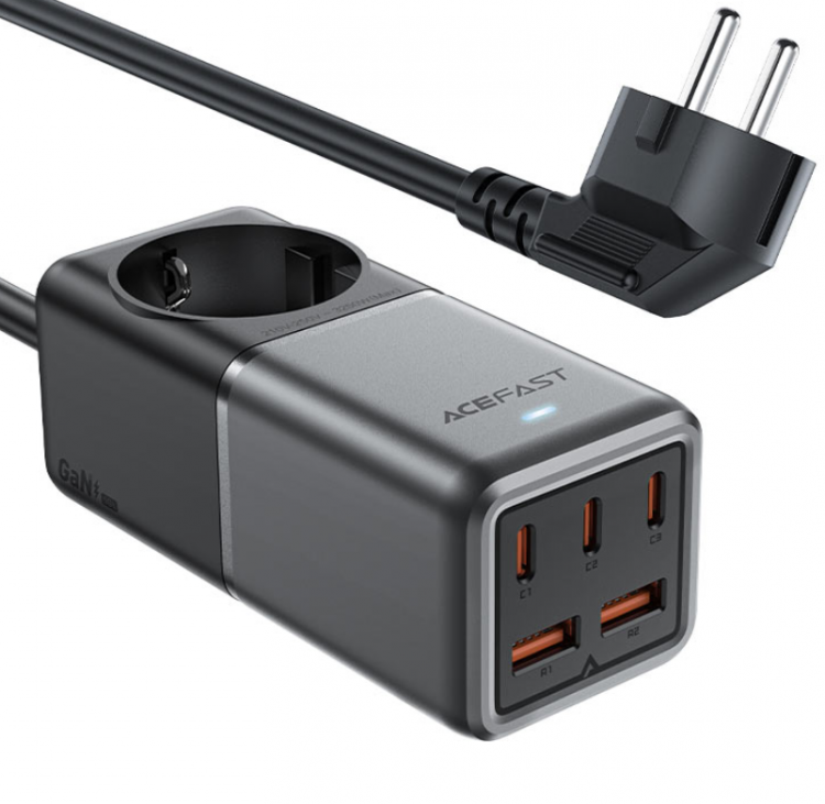 Acefast блок питания для быстрой зарядки Z2 PD75W GaN (3xUSB-C + 2xUSB-A) EU