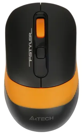 Мышь A4Tech Fstyler FG10S черный/оранжевый оптическая (2000dpi) silent беспроводная USB для ноутбука (4but) Global