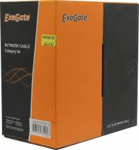 Кабель UTP 4 пары кат.5e Exegate CCA, 24AWG, бухта 305м, серый, PVC 138965