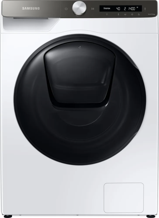 Samsung стиральная машина с сушкой WD80T554CBT/LD | AddWash | Максимальная загрузка: 8 кг | Максимальная загрузка при сушке: 6 кг | 1400об/мин | С паром | Тип двигателя: Инверторный | Размеры (ШхГхВ): 600х600х850 мм | Цвет: Белый | Global