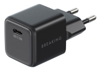 Breaking P-09, USB-C, GaN 25W, Power Delivery, 3A Сетевое зарядное устройство  (Черный цвет)