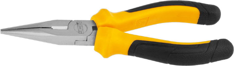 JCB 160мм Тонкогубцы, хромированное покрытие, двухкомпонентная рукоятка, CrV cталь