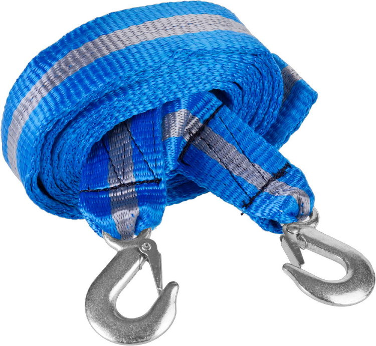 Зубр "ЭКСПЕРТ" 5м 5т Трос буксировочный 2 крюка сумка