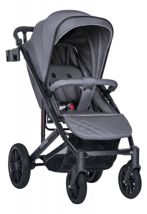 Farfello 7 Коляска детская прогулочная Bonnie black Smoke Grey/Дымчато-серый 6961136063588