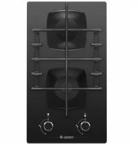 Газовая варочная поверхность Gefest ПВГ 2003 / конфорок - 2 шт, решетки - чугун, панель - закаленное стекло, электроподжиг, газ-контроль, черный / Global