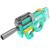 Водный пистолет детский / электрический, на аккумуляторе - 1200 мАч, резервуар - 450 мл, водонепроницаемый / green 