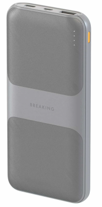 Breaking Power Bank, P204, USB-A + USB-C, 10 000 mAh, Внешний аккумулятор 3.0A, 20W, PD, QC 3.0 (Графит)