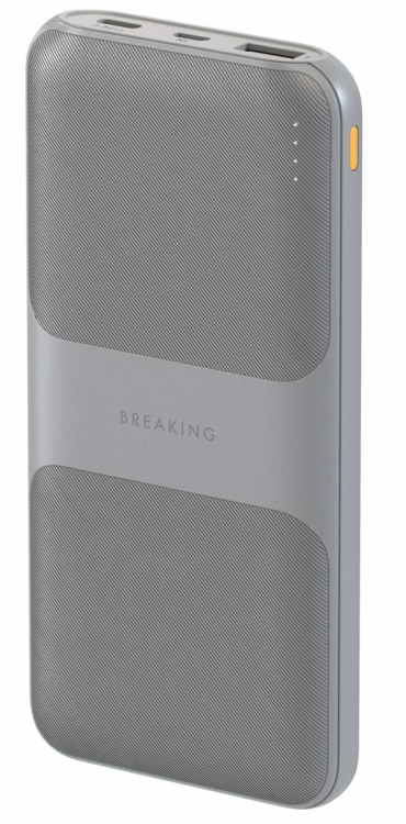 Breaking Power Bank, P204, USB-A + USB-C, 10 000 mAh, Внешний аккумулятор 3.0A, 20W, PD, QC 3.0 (Графит)